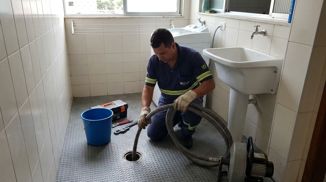 Desobstrução na Cozinha na Vila Yeda, Campinas‑SP